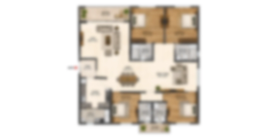 Adani Aurel Thane 4 BHK Floor Plan